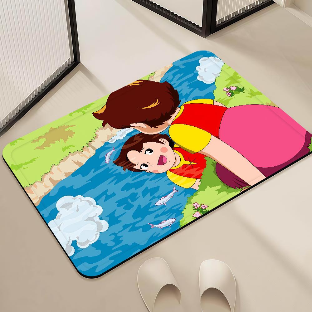 Door Cartoon Mat Bedside Entrance Bath Floor Decoration Corridor Door Books Mat Carpet H-Heidi Girl Cute Living Room Balcony
