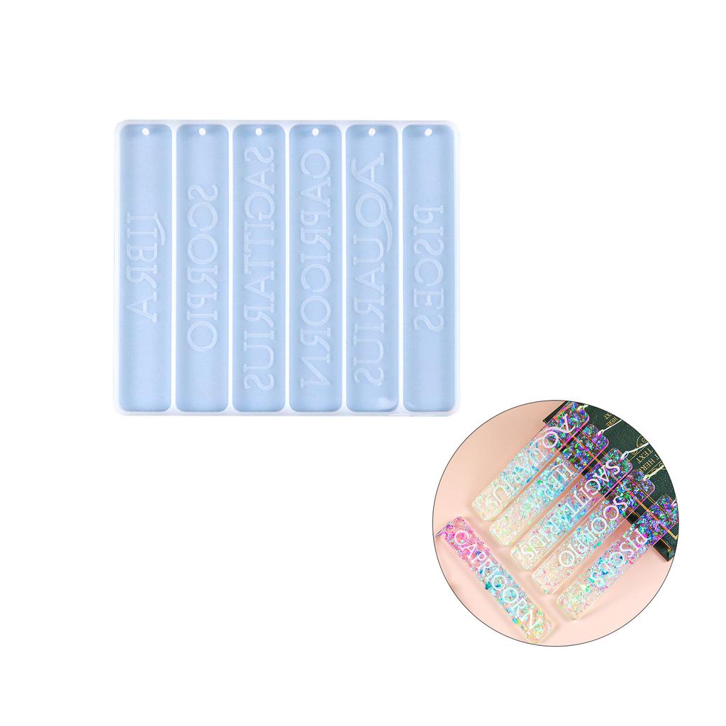 Silikon-Lesezeichenform, Sternzeichen-Form, Lesezeichen-Silikonformen, Epoxidharz-Herstellungsformen, geeignet für DIY-Projekte und Geschenke