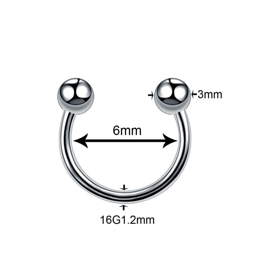 1PC G23 Titanium Nose Rings Lip Eyebrow Piercings Ear Septum Helix Cartilage Piercing Labret Nariz Septum Piercings Body Jewelry