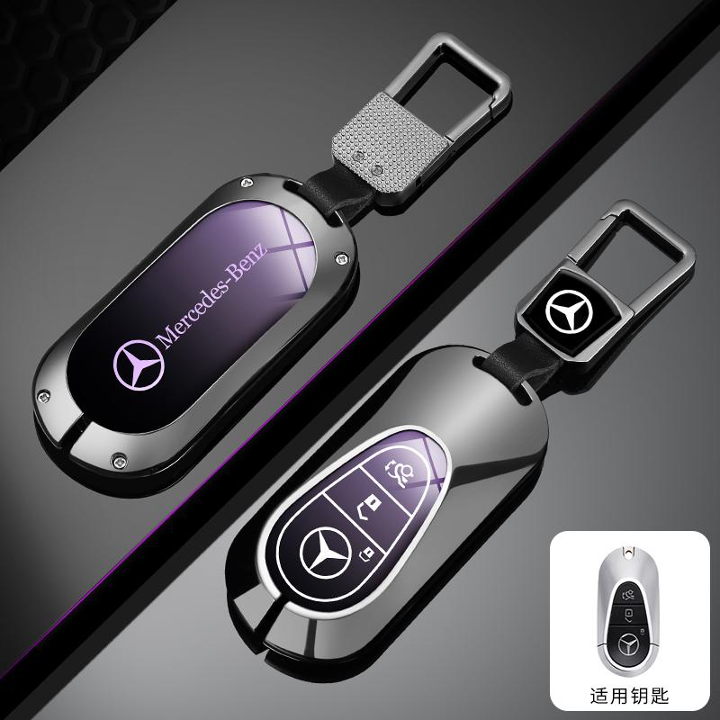 Car Sticker Fahion Car Key Case Cover Fob For Mercedes Benz A B C E S Class W204 W205 W212 W213 W176 GLC CLE CLA GLB GLC GLS AMG
