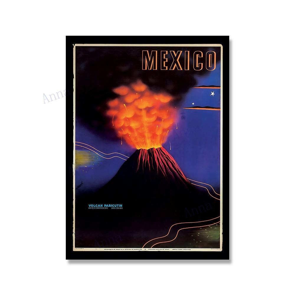 Mexická výstava Umělecké plakáty a tisky Květinové Vintage nástěnné umělecké dekorace Latinskoamerická Artesanía Obraz na plátno do obývacího pokoje