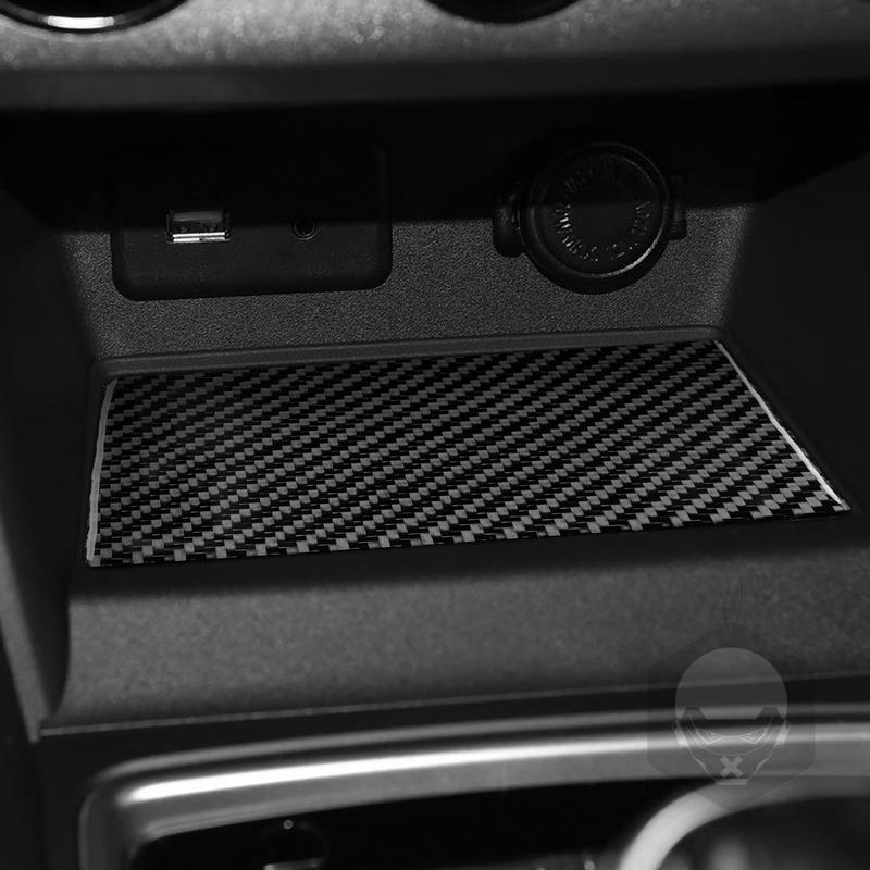 Real Carbon Fiber Car Accessories Gear Storage Trim Cover Soft Sticker For Subaru Forester SK 2024