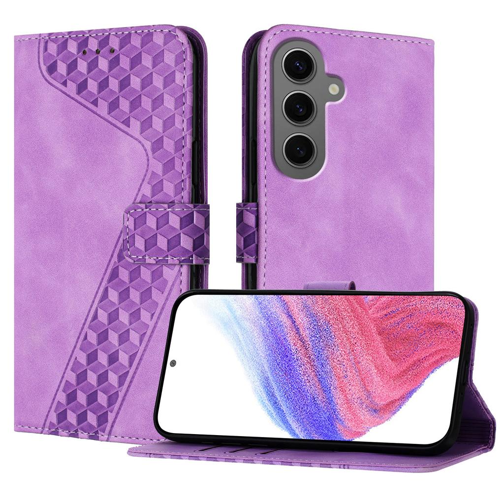 For Samsung Galaxy S24+ Leather Case 7-Shaped Pattern Wallet Stand Shockproof Phone Cover