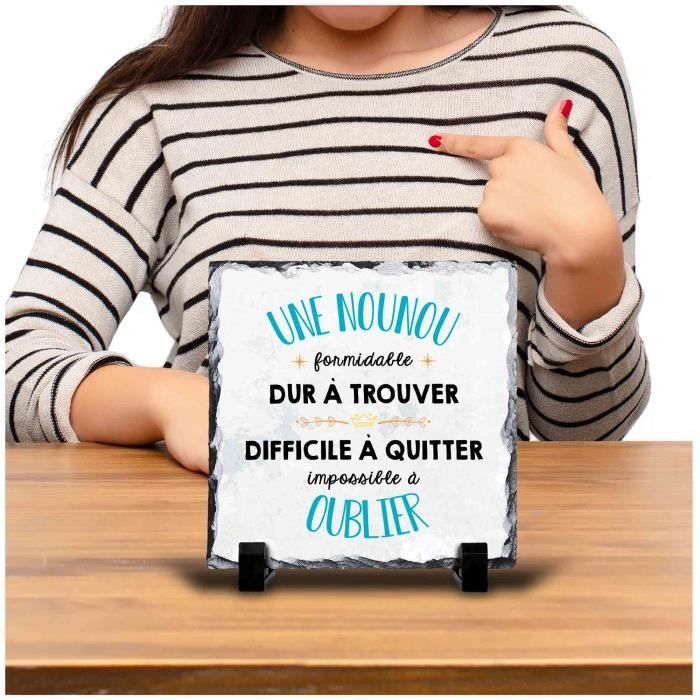 Cadre une nounou Impossible à oublier Formidable blanc en ardoise | Idée Bureau Cadeau Travail Collègue