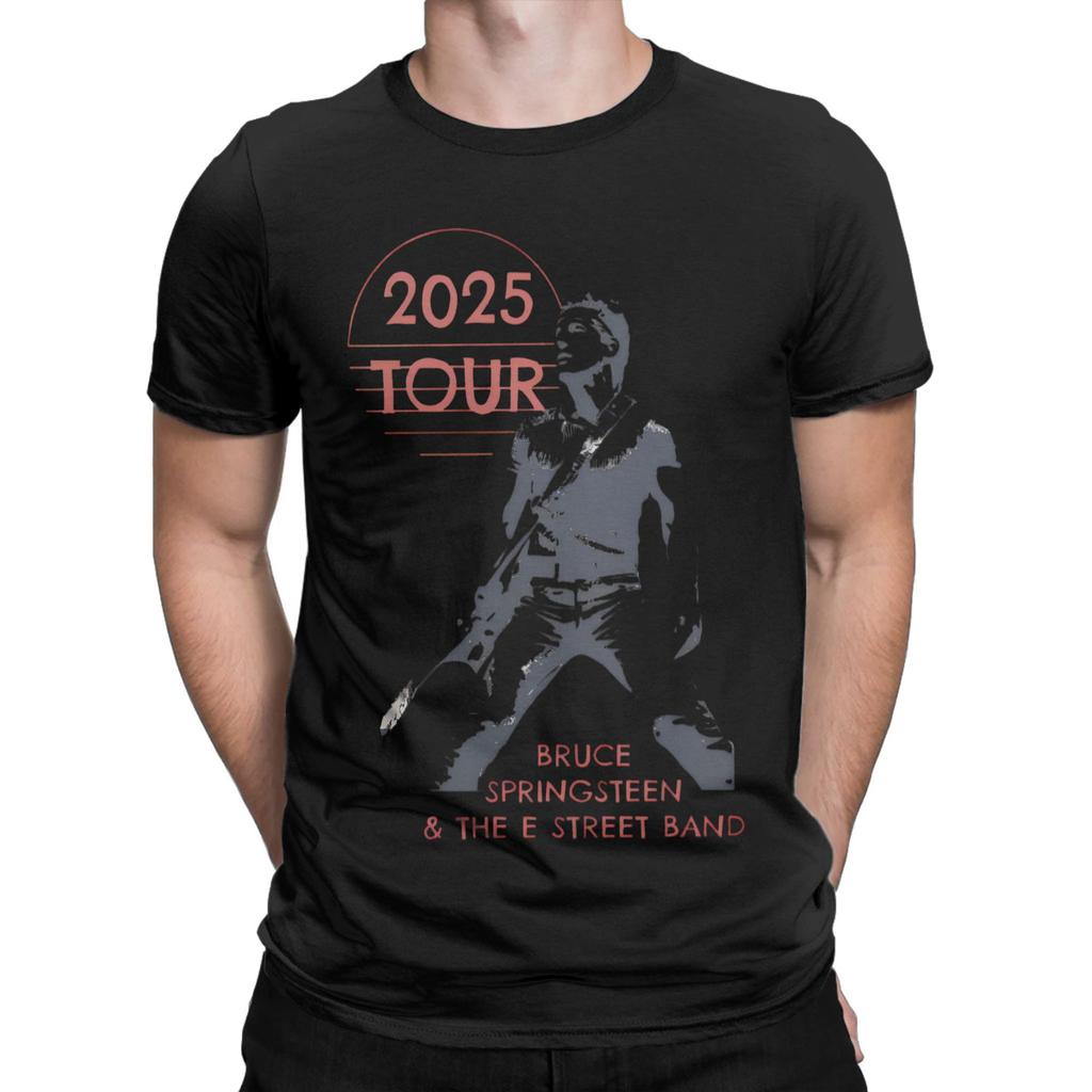 Bruce Springsteen Singer 2025 Tour Graphic T Shirt for Men Women  Pure Cotton  Tee Shirt Clothing