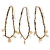 3Pcs Vintage Inspired Ocean Pearls Pendant Necklaces Stackable Neck Chain Jewelry For Casual or Party Wear