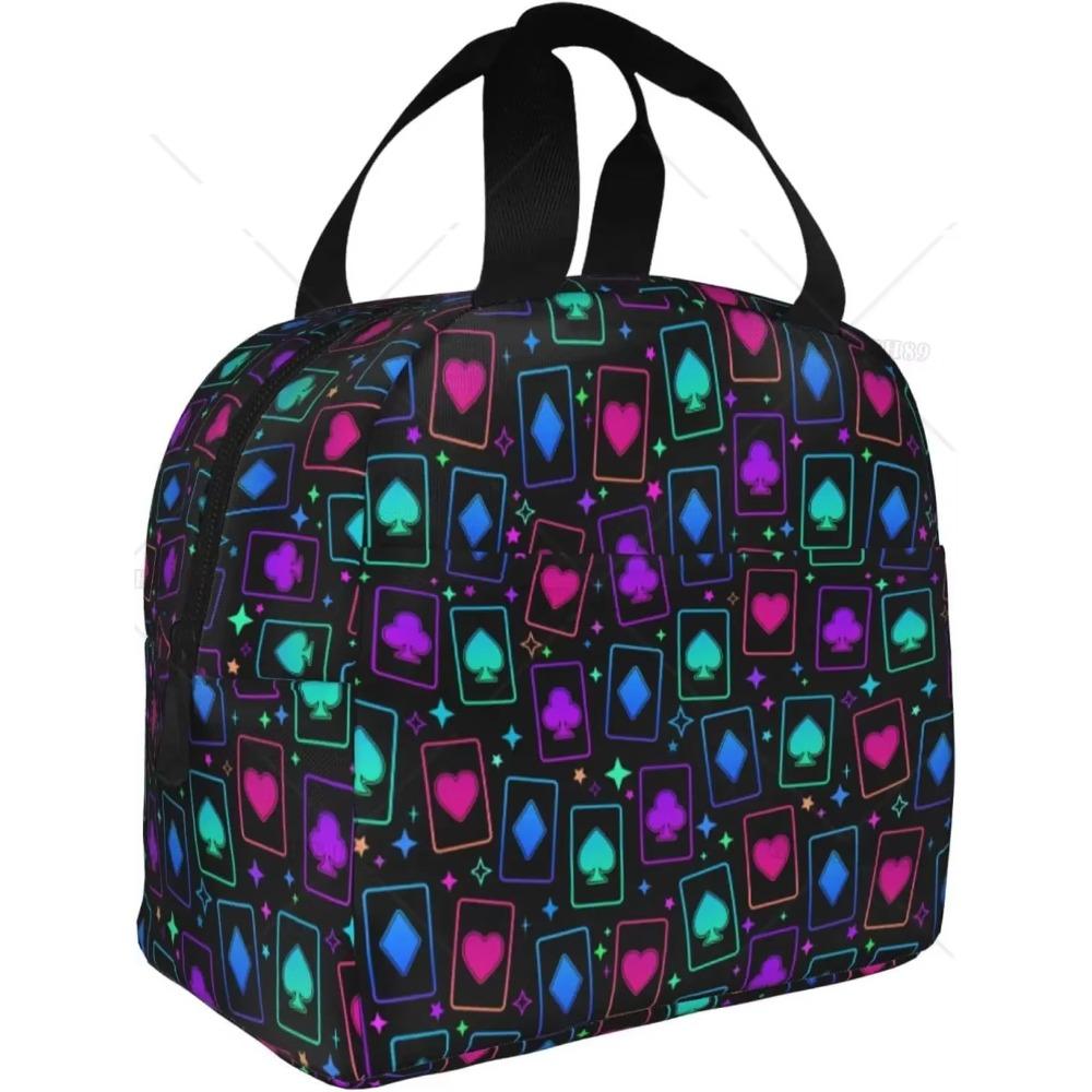 Bunte Sterne Tragbare Aluminiumfolie Verdickte Isolierung Lunchtasche Wiederverwendbare Großraum-Lunchbox für Jungen/Mädchen/Männer/Frauen