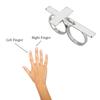 Custom Cross Ring Two Finger Ring Engraving Name Silver Stainless Steel Ring Men Knuckle Jewelry Personalized Gift for Boyfriend