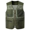 Chaleco de Malla Camuflado de Verano para Hombre con Múltiples Bolsillos Transpirable para Fotografía y Pesca