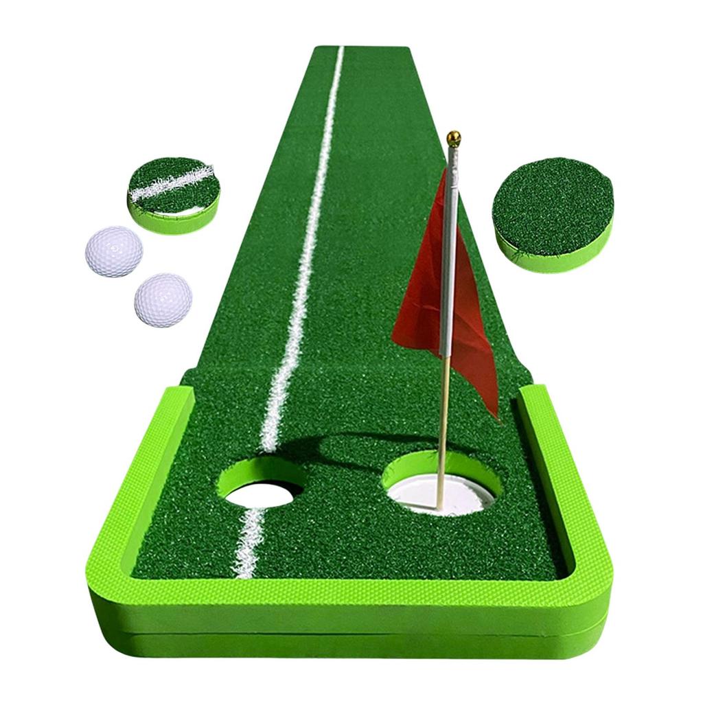 Golf Green Putting Mat Foldable Game Practice Trainer Aid Portable for Beginners,