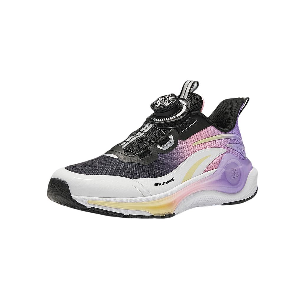 Anta Kids Fabric Windbreaker Fashion Lightweight Running Shoes Kids Sneakers Black Light-Purple Anta-White A22435516-1