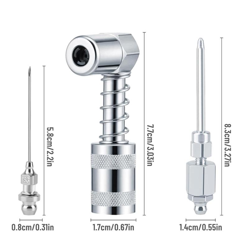 Grease Coupling Mouthpiece 90 Degree Joint Fitting Grease Injector Needle Nozzle Dispenser Grease Injector Fittings