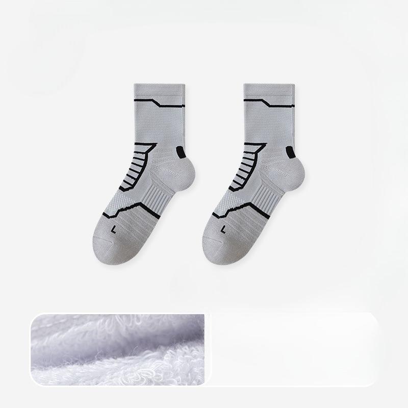 Female Professional Running Jump Rope Fitness Exercise Sweat Absorption Antibacterial Shock Non Slip Pressure Tube Socks