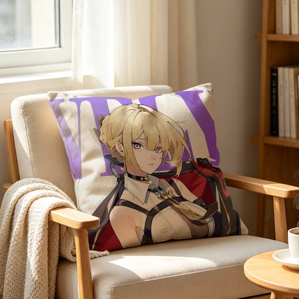 Zenless Zzz Eevelyn Custom Double Sided Print Square Pillow Cushion Cover