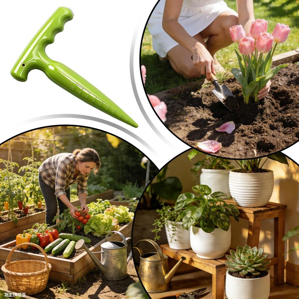 Dibbler Gardening Tool Hole Punch Hand Sow Dibbler Seedling Transplanter Perforator Seeder Fleshy Plants Cutter Garden Supplie