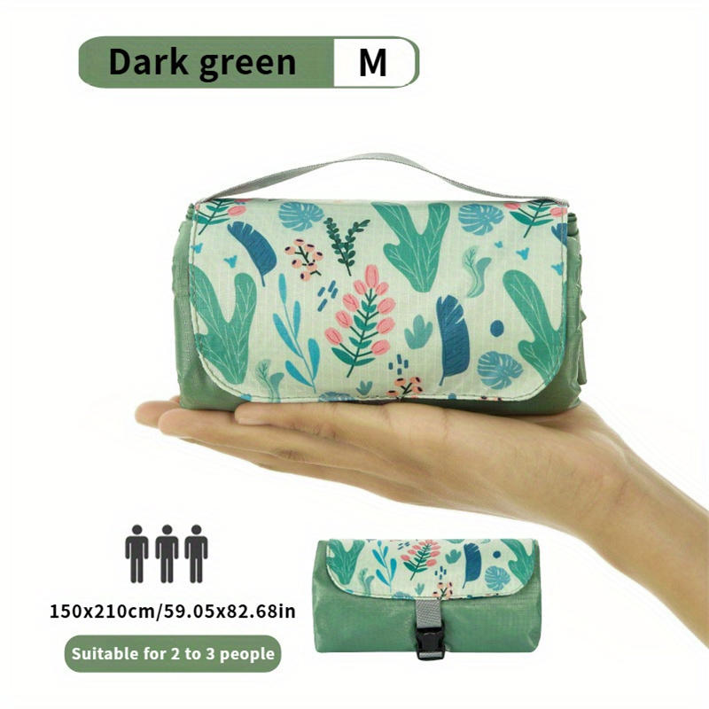 Extra Large Picnic Blanket Foldable Beach Mat Suitable for Camp Hiking Outdoor Activities Durable Nylon Fabric Hand Portable Blanket Camping Floor Mat