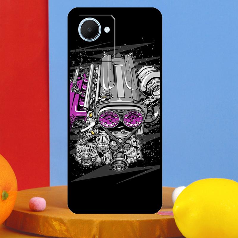 Sports Car JDM Drift For Realme GT7 Pro GT6 10 11 12 13 14 15 Pro Plus C55 C67 C63 C61 C53 C35 C65 C75 C71 Case