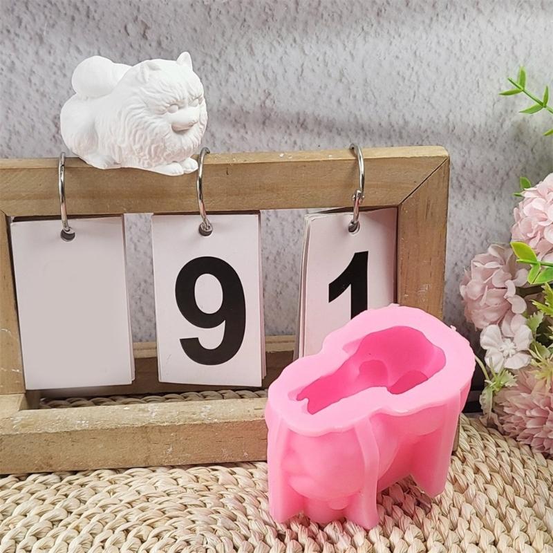 3D Dog Animal Figurine Silicone Molds Epoxy Resin Silicone Molds for Candle Soap Making Chocolate Fondant Silicone Molds