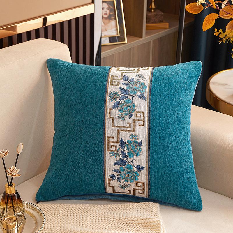 Chinese Style Backrest and Waist Square Cushion Leather Core Sofa Pillow