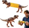 Dinosaur Corn Holder: T-Rex Shape Stainless Steel Fork Prongs - Fun Novelty BBQ Party Table Accessory for Grill Lovers and Families