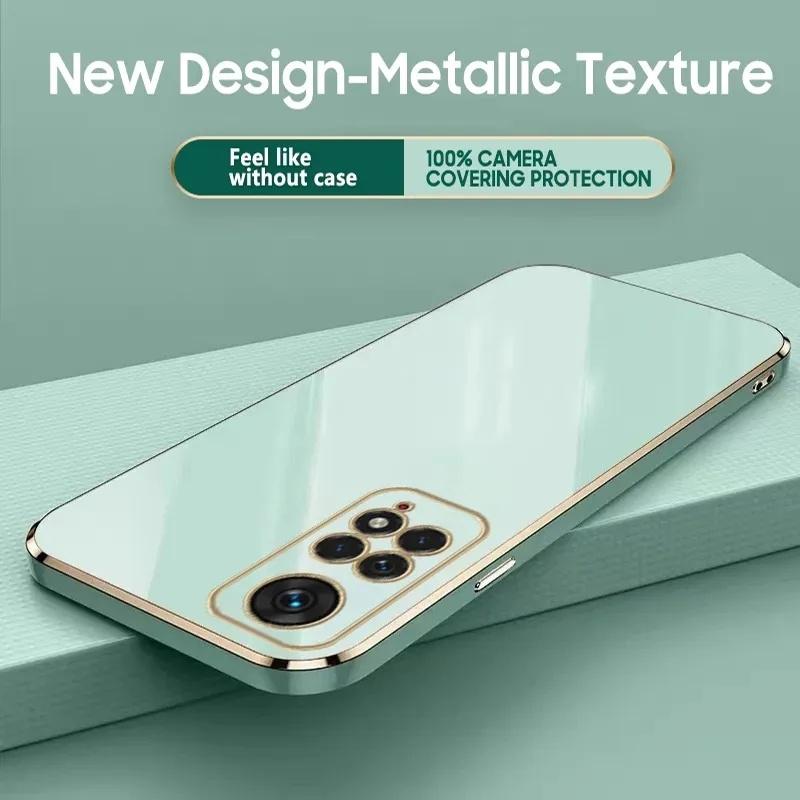 Glossy Plated Phone Case For Xiaomi Redmi Note 8 Pro 11 11S 10 10S 10C 10A 9S 9T 9C POCO X3 X4 Pro 11T 12Lite Plating Silicone Protector Cover