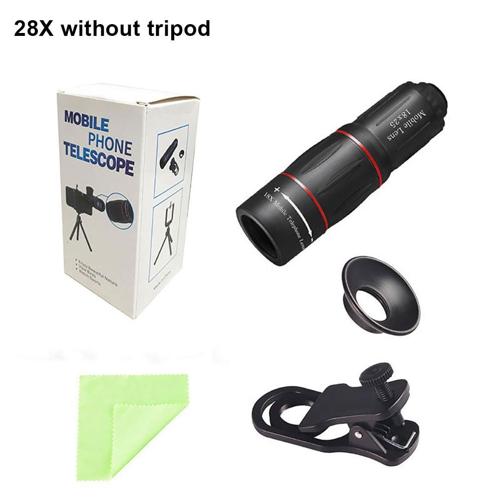 1Set New Clip-On Mobile Phone Camera Lens Zoom 18/28/36X Telephoto Lens Monocular Telescope for Camping Sports