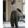 Johnature Korean Fashionable Casual Women Pants Autumn Simple Loose Comfortable Harem Trousers