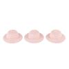 3Pcs Mini Colorful Hat Doll Ornament Lattice Cap Doll House Accessories Green Plant Pet Wine Bottle Cake Decoration