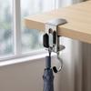 2PCS Punch-free Double Hook Backpack Hook Steel Table Side Backpack Rack  Dormitories