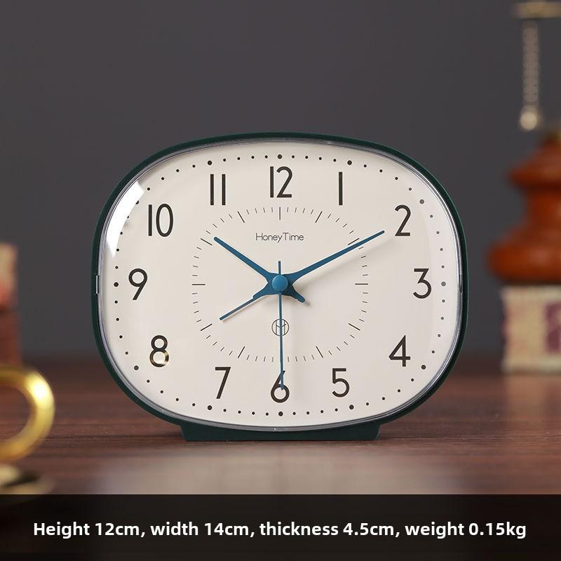 Mute Small Table Clock Household Vintage Desktop Decoration Bedroom Children's Students Creative Wake-up Device Desk Alarm Clock