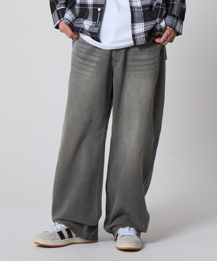 UNKNOWN PLANET Daily Wide Pigment Pants Khaki