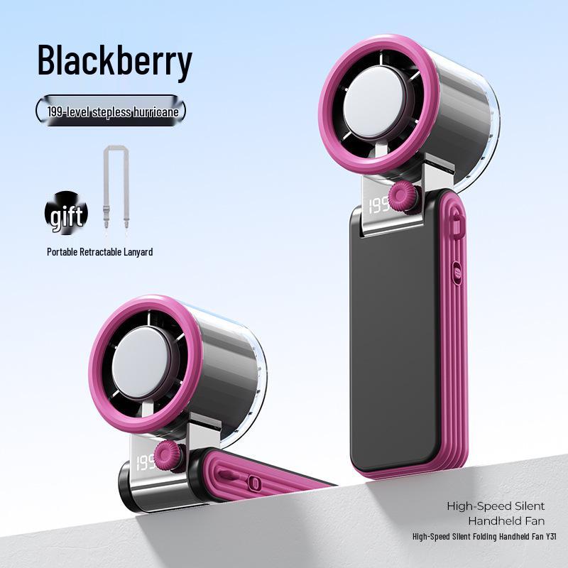 

2026 Handheld Folding Fan with Digital Display and Semiconductor Ice-Cooling Technology 58.6*50.8*174mm сірий колір