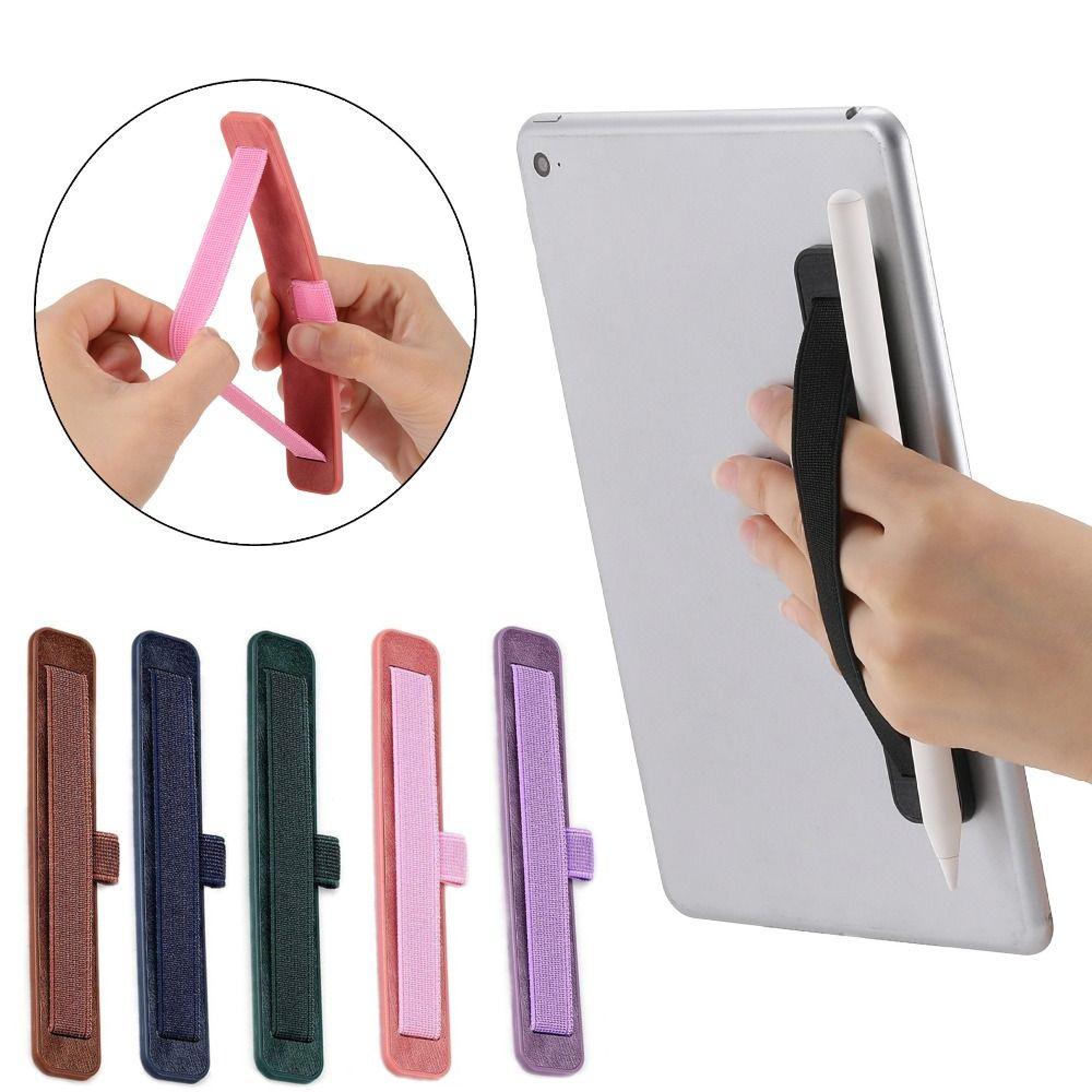 Anti-loss Tablet Hand-Strap PU Leather Pencil Holder Stylus Pen Sleeve  for Tablet Phone eReader