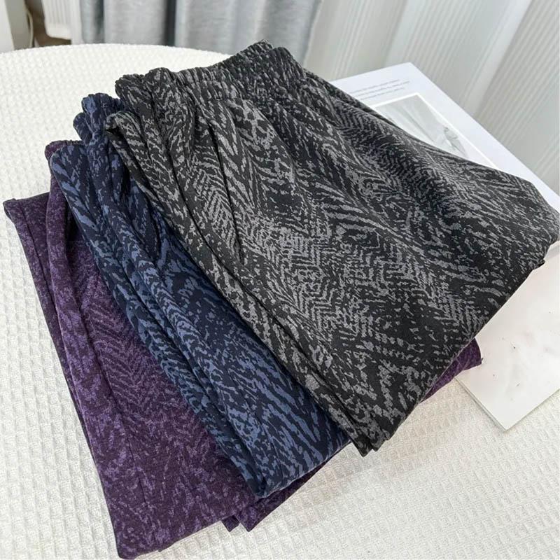 Pants for Women Elastic High Waist Long Trousers Plus Size Thickened Stretchy Versatile Casual Wide Leg Pants