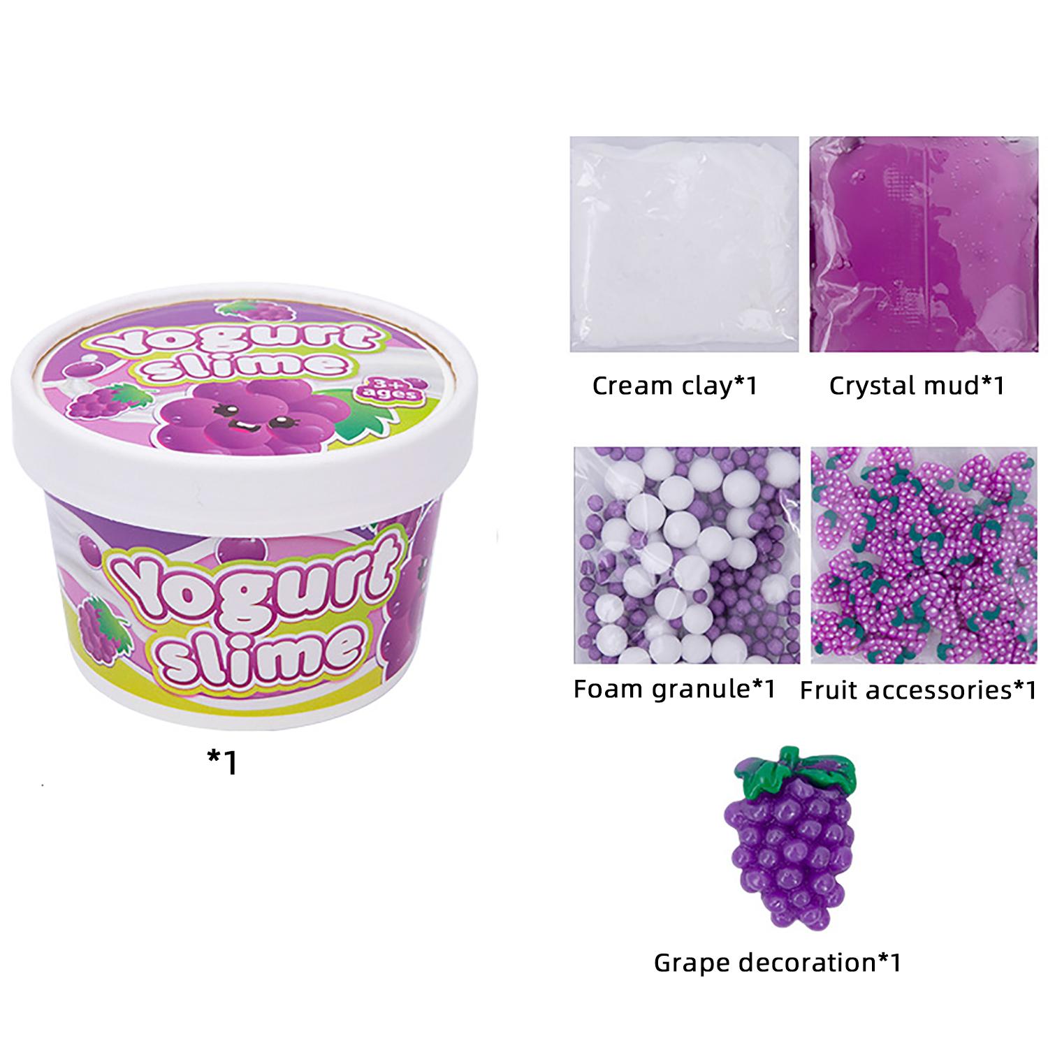 

Фруктовая виноградная слизь, кристальная грязь, кремовая глина с фруктовым вкусом, десертная игрушка ручной работы своими руками, творческое развитие практических навыков