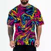 Summer 3D Printed Cartoon Anime Loose Men's Short Sleeved T-shirt