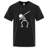 Dabbing Skeleton Graphic Tshirt Funny Skull Dab Dance Print Unisex Unisex Short Sleeve Casual Hip Hop Streetwear Halloween Tee