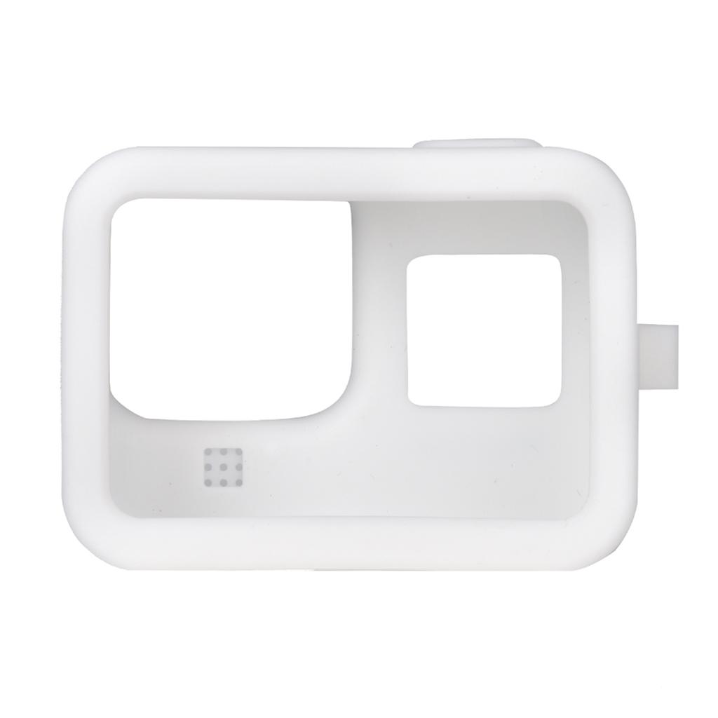 Silicone Anti Fall Protective Cover Case Accessory for 8 Action Camera(white )