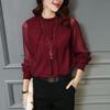 Women Summer Ruffle Collar Chiffon Blouse
