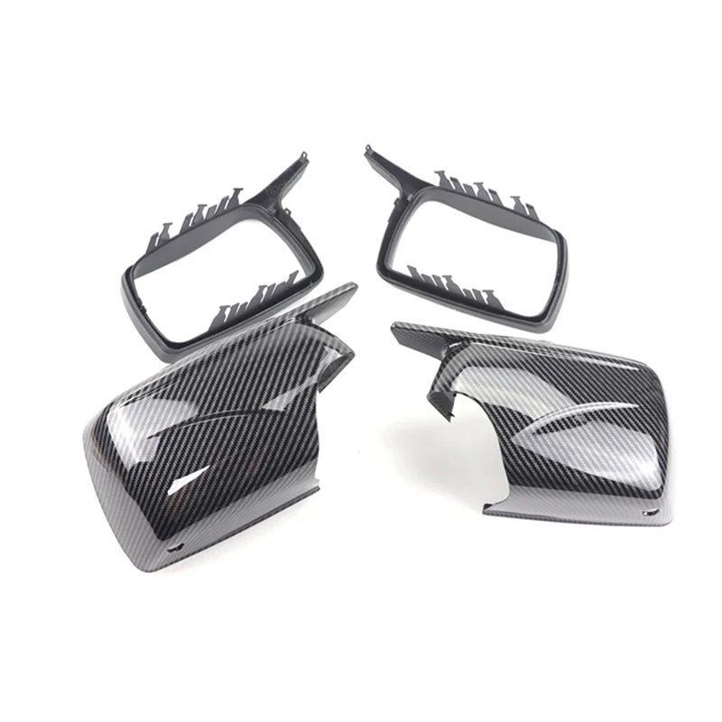 Neue M-Look Carbonfaser-Stil Rückspiegelabdeckungen für BMW X5 E53 1999-2006 Seitenspiegelkappe Ersatzteile