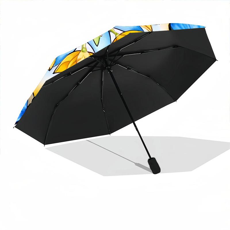 1PC Butterfly Mandala Automatic Open/close Umbrella with 8-Rib Structure for Women/Men, All-Season Use - Travel Essential, Stylish Accessory, Highqual