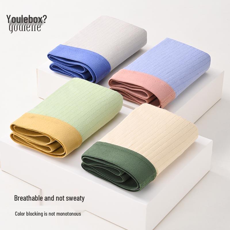 Men's Plus Size Pure Cotton Boxer Briefs - Antibacterial, Comfortable, Breathable, Mid-Rise