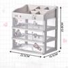 Makeup Desk Organizer with Drawers Display Case Brush Holder Rack Clear Sundries Storage Box for