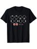 Retro Game Controller Graphic Tshirt A Nostalgic White and Red Design Featuring Iconic Directional Buttons and a Game Controller