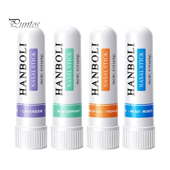 

4 шт./набор эфирных масел для носа с ароматом мяты перечной, тропической зимней мяты и лаванды, ежедневное освежение, снятие усталости, ароматерапия, ингалятор, палочка 4pcs