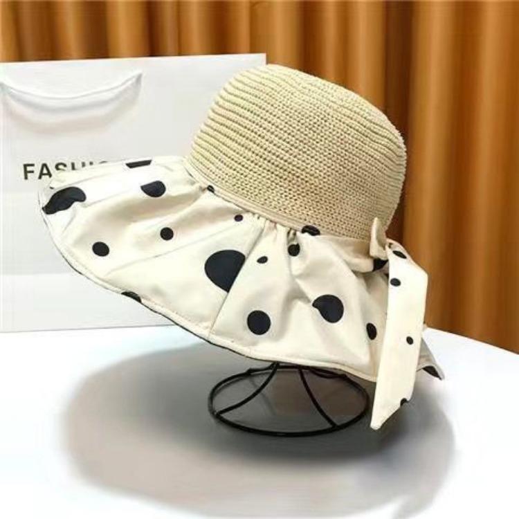 

Летняя женская шляпа от солнца Hollow Grass Hat УФ-устойчивая с большим карнизом Защита от солнца Рыбацкая шляпа