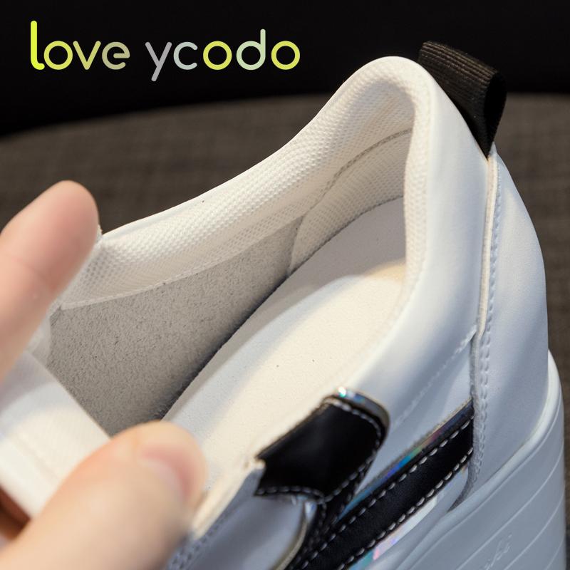Spring and Autumn Women's Natural Leather Thick Sole Fashion Casual Shoes