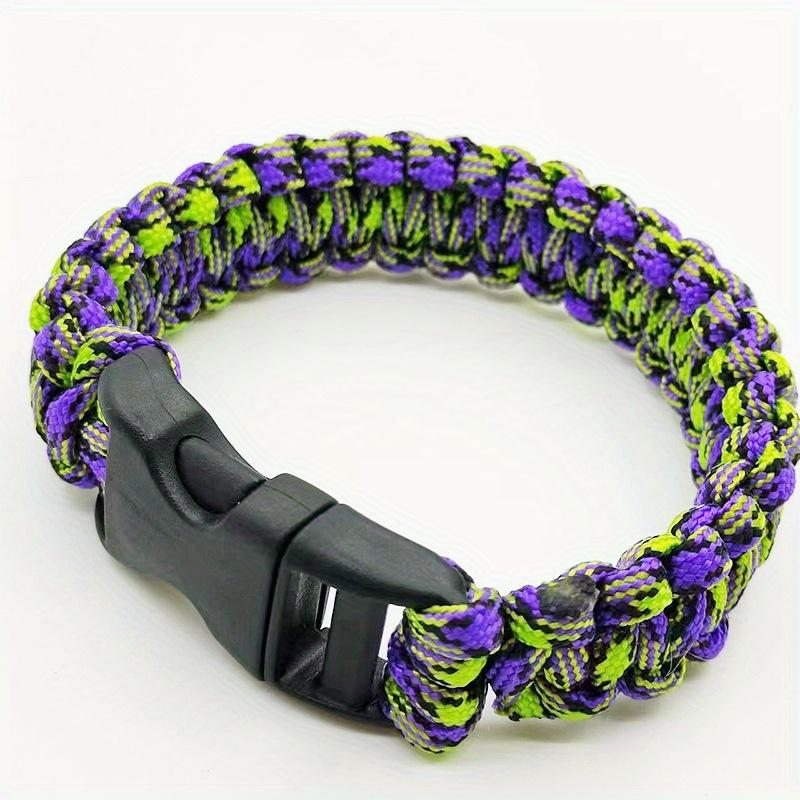 1pc Seven-core Umbrella Rope Bracelet, Creative Color Braided, Plastic Mosaic Material, Weave Main Material, Simple Style