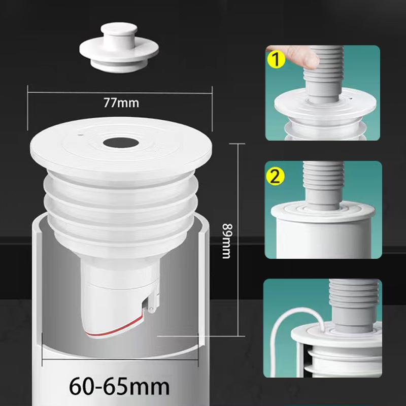 Silicone Bathroom Sewer Seal Ring Kitchen Sink Sewer Pipe Seal Plug Washing Machine Anti-odor Leakage Floor Drain Seal Connector