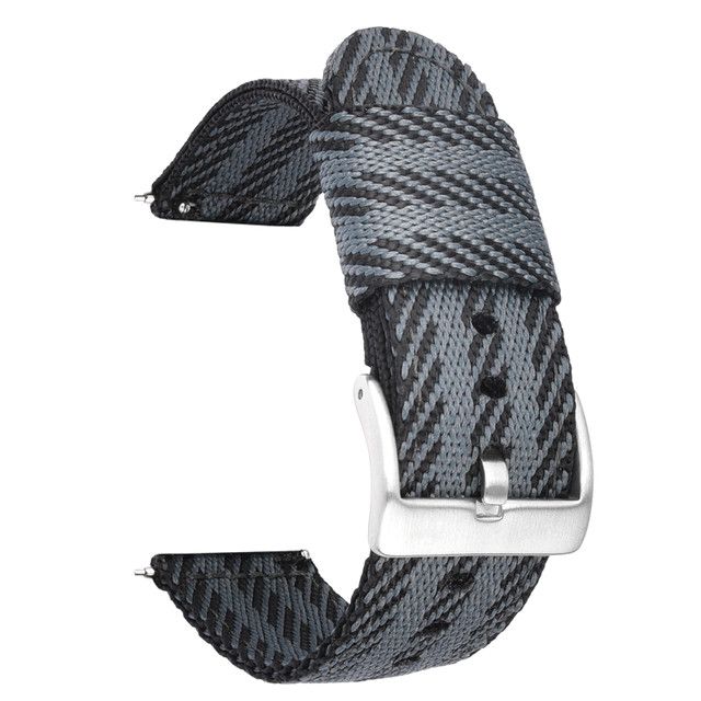 20mm 22mm Canvas Nylon Sports Universal Watch Strap with Pin Buckle, Breathable and Wear-resistant Replacement Watch Band for Smart Watch